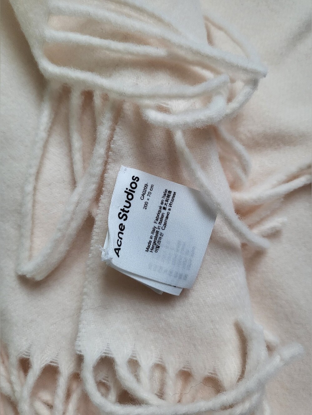Authentic Acne Studios Cream Scarf - Picture 4 of 4